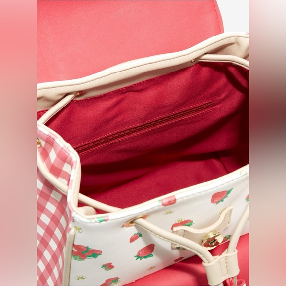 ❗️SOLD❗️NWT Strawberry Shortcake Gingham Mini Backpack - Picture 4 of 9